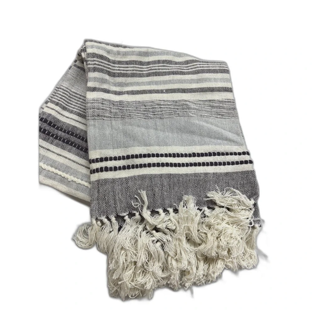 NWOT Gray/Cream Blanket